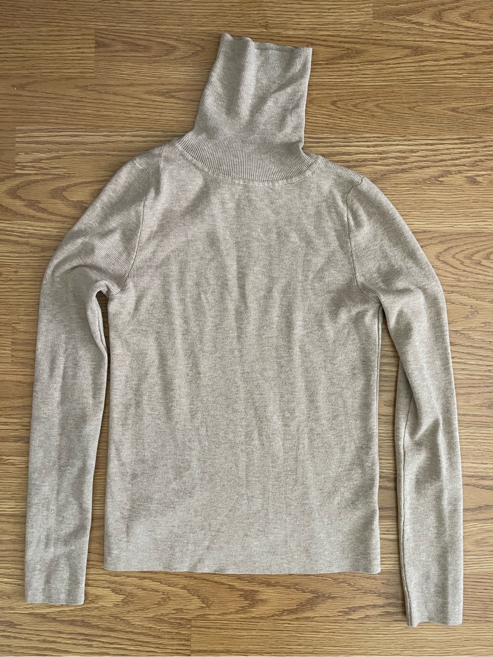Classic slim fit oatmeal/beige Turtleneck Sweater Women's SHEIN soft